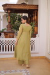 Ka 1238 Mal Chanderi With Embroidered Work Kurti With Pant Bulk Orders In India